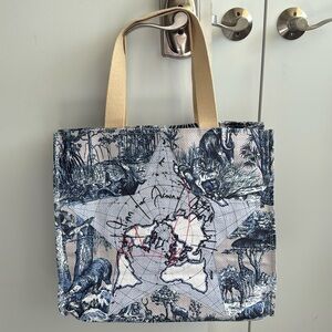 Christian Dior Around the World woven tote bag